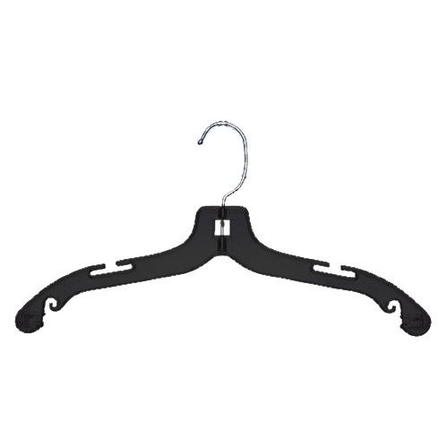 Children's Hangers (10-Pack) Black Plastic 12" (Fixture/Display AS IS)