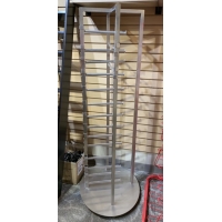 Sturdy Metal 4 Way Display with Adjustable Rails (Fixture/Display AS IS)