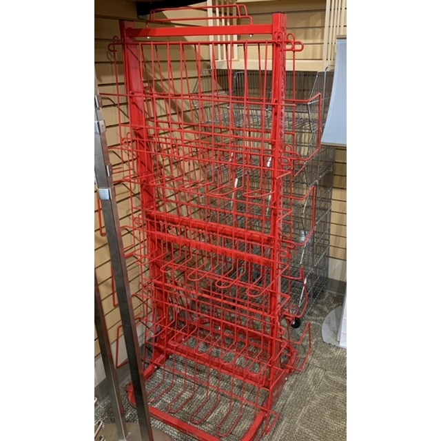 Red Metal 2 Sided Stand (Fixture/Display AS IS)